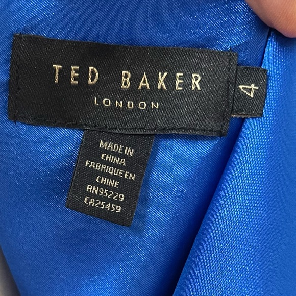 Ted Baker London Gabor One Shoulder Drape Midi Dress size 4 - Picture 3 of 4